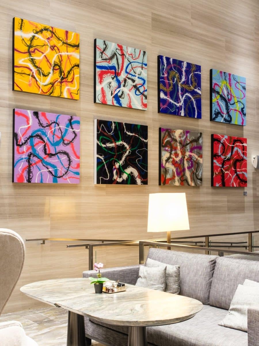 Cosmic DNA collection by Jeffrey Okyere-Agyei installed at Park Hyatt New York
